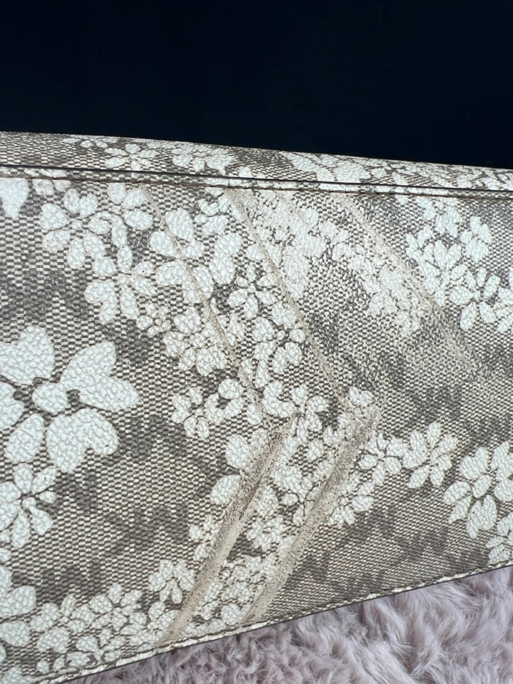 Michael Kors Cindy Medium Dome Satchel Floral MK Logo Print Pink - Picture 7 of 11